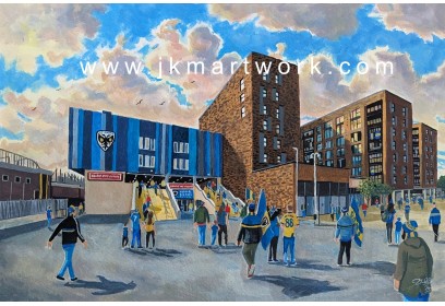 Plough Lane New Stadium 'Going to the Match' Fine Art Print - AFC Wimbledon Plough Lane New Stadium 'Going to the Match' Fine Art Print - AFC Wimbledon